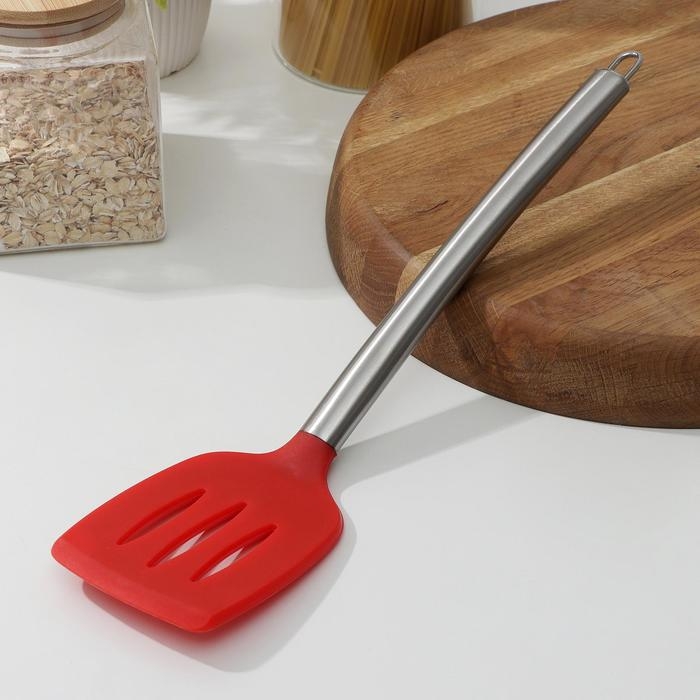 Лопатка с прорезями Доляна «Редмонд», 33 см, цвет красная