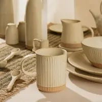 Набор кружек керамических SL Home &laquo;Виенто&raquo;, 350 мл, бежевый