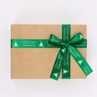 Лента атласная &laquo;С Новым годом и Рождеством!&raquo;, 2.5 см &times; 23&plusmn;1 м, зелёная