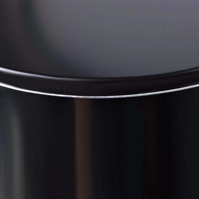 Ведро мусорное с педалью 20л стальное, черное, 250х400мм