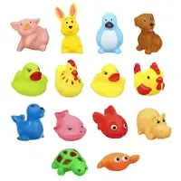 Резиновые игрушки для ванны &laquo;Малыши&raquo;, с пищалкой, в наборе 14 шт., Крошка Я