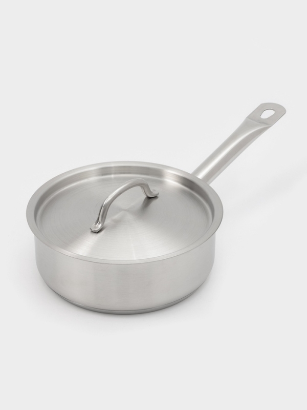 Ковш 1,8 л, d=18, h=6,5 см, с крышкой, толщина стенки 0,8 мм, индукция Ковш 1,8 л, d=18, h=6,5 см, с крышкой, толщина стенки 0,8 мм, индукция