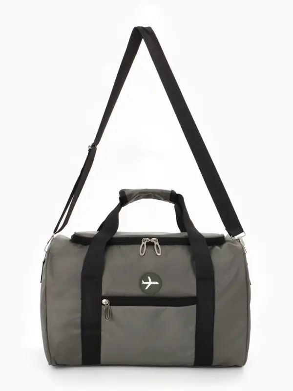 Сумка дорожная &laquo;Самолёт&raquo;, 1 карман, регулирующийся ремень, 39&times;20&times;25 см, зелёная