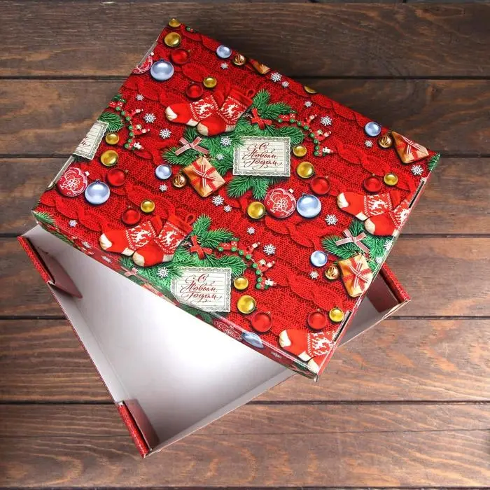 Складная коробка «С новым годом!», 31.2×25.6×16.1 см Складная коробка «С новым годом!», 31.2×25.6×16.1 см