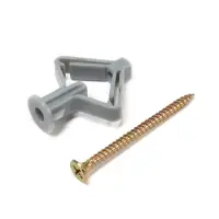 Дюбель ТУНДРА, тип Бабочка 35&times;32, с шурупом, серый, 25 шт.