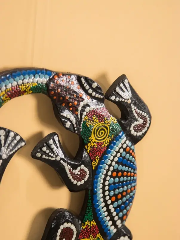 Панно настенное «Пара ящериц», 33×33×1 см, МДФ, МИКС Панно настенное «Пара ящериц», 33×33×1 см, МДФ, МИКС