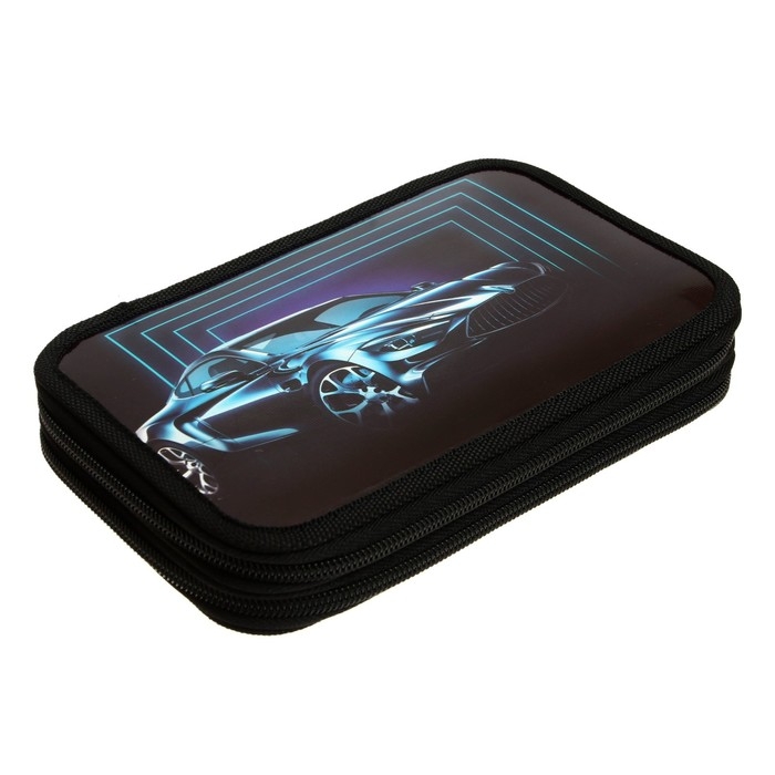 Пенал 2 секции, 125 х 205 х 40 мм, Calligrata 30П26/2 Пенал 2 секции, 125 х 205 х 40 мм, Calligrata 30П26/2 "Тачка", ламинированный картон