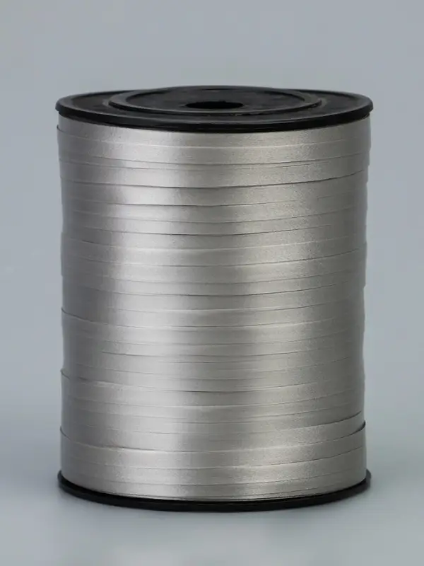 Лента для декора, подарков и шаров, серебристый, 0.5 см &times; 500 ярдов