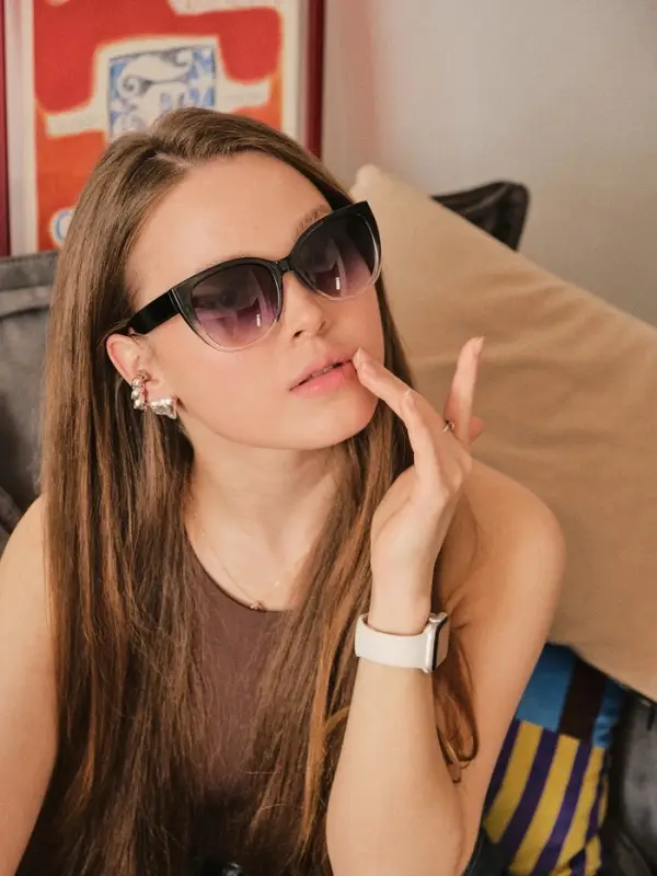 Очки солнцезащитные женские &laquo;OneSun. Кошачий глаз&raquo;, uv 400, чёрный, фиолетовый