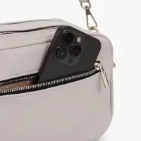 Сумка женская кросс-боди TEXTURA на молнии, 24&times;9&times;15 см, светло-серая