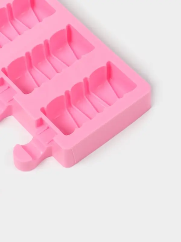 Форма для мороженого &laquo;Твистер&raquo;, силикон, 19.6&times;11&times;2.4 см, 4 ячейки, розовая