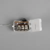 Гирлянда &laquo;Нить&raquo; 2 м роса, IP20, серебристая нить, 20 LED, 3 режима, батарейки AG13&times;3 (в комплекте), свечение мульти