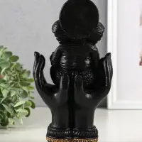 Фигура гипс "Ганеш в руках", высота 22 см, черный Фигура гипс "Ганеш в руках", высота 22 см, черный