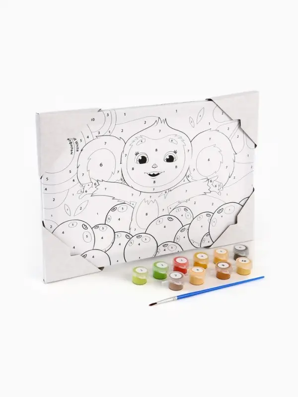 Картина по номерам с подрамником &laquo;Чебурашка и апельсины&raquo;, 20&times;30 см