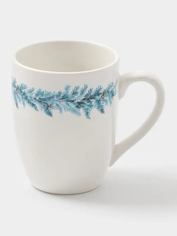 Кружка новогодняя Доляна «Зимний вечер», 300 мл, фарфор, белая Кружка новогодняя Доляна «Зимний вечер», 300 мл, фарфор, белая