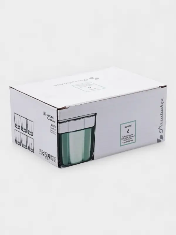 Набор стопок для водки Paşabah&ccedil;e Kosem, 60 мл, стекло, прозрачные, набор 6 шт.