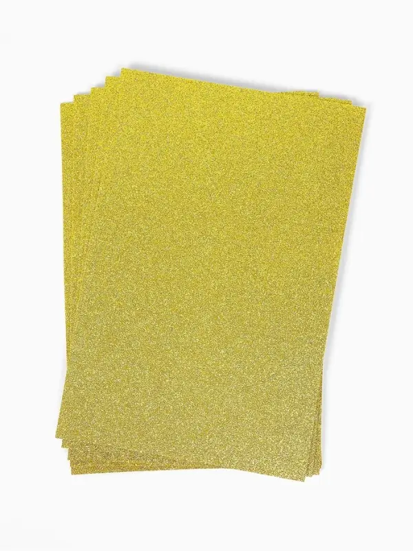 Фоамиран металлизированный &laquo;Золотой&raquo; 2 мм формат А4 набор 5 листов