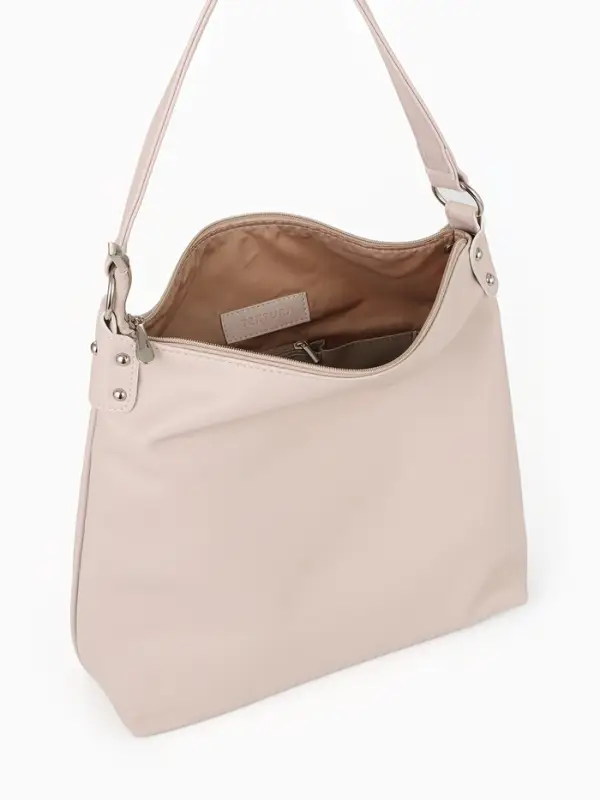 Сумка - мешок женская TEXTURA, на молнии, 32&times;11&times;32 см, бежевая