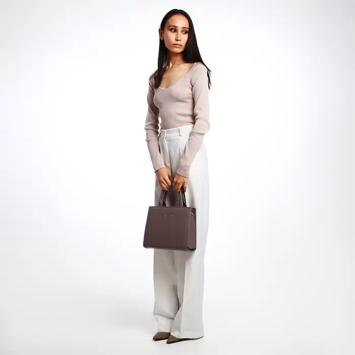 Сумка женская тоут TEXTURA на молнии, 22&times;11&times;22 см, капучино