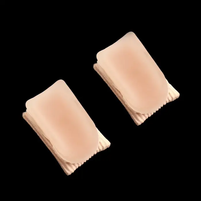 Корректоры - разделители для больших пальцев, на манжете, силиконовые, 3.5&times;2.5 см, пара, бежевые