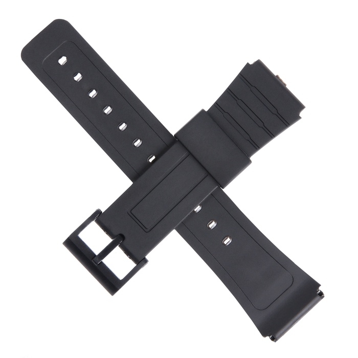 Ремешок для часов, 22 мм, силикон, l-22 см, черный Ремешок для часов, 22 мм, силикон, l-22 см, черный