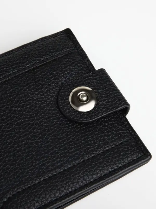 Портмоне мужское на магните, отдел для карт, монет, чёрное