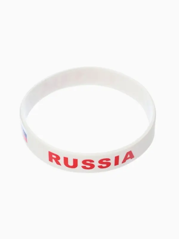 Силиконовый браслет &laquo;РОССИЯ&raquo;, цвет бело-красный