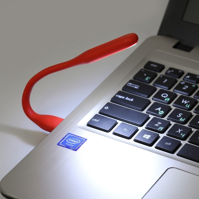 Светильник светодиодный Luazon A-05, USB, гибкий, 5 Ватт, 6 диодов, красный Светильник светодиодный Luazon A-05, USB, гибкий, 5 Ватт, 6 диодов, красный