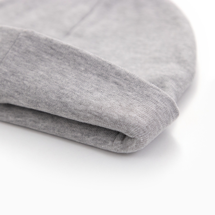 Шапка детская, цвет серый меланж, размер 46-48