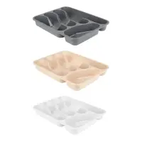 Лоток для столовых приборов тм VETTA, 5 секций, 32,8х25х4см, пластик, 3 цвета