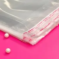 Пакет БОПП с клеевым клапаном, прозрачный для фасовки и упаковки, 40&times;50/4 см, 30 мкм