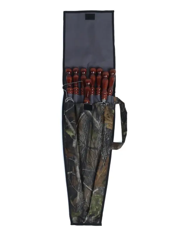Набор шашлычный в колчане, 11 предметов, камфуляж Набор шашлычный в колчане, 11 предметов, камфуляж