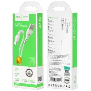 Кабель USB на Type-C 1M 3.0A X37 HOCO белый