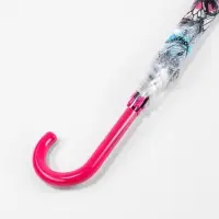 Зонт - трость полуавтоматический &laquo;Бабочки&raquo;, 8 спиц, R=43/60 см, d=86 см, рисунок МИКС