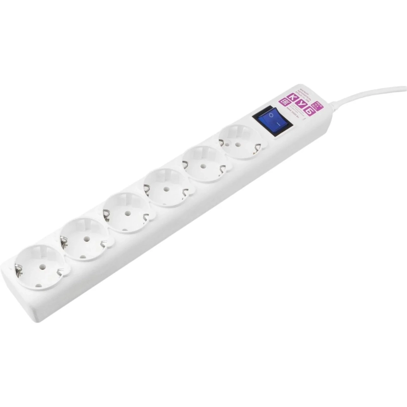 Сетевой фильтр Power Cube 6р/1,9м 16А бел (SPG6-16-1,9M)