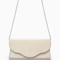Сумка-клатч женская вечерняя на магните, на цепочке, однотонная, золотистая