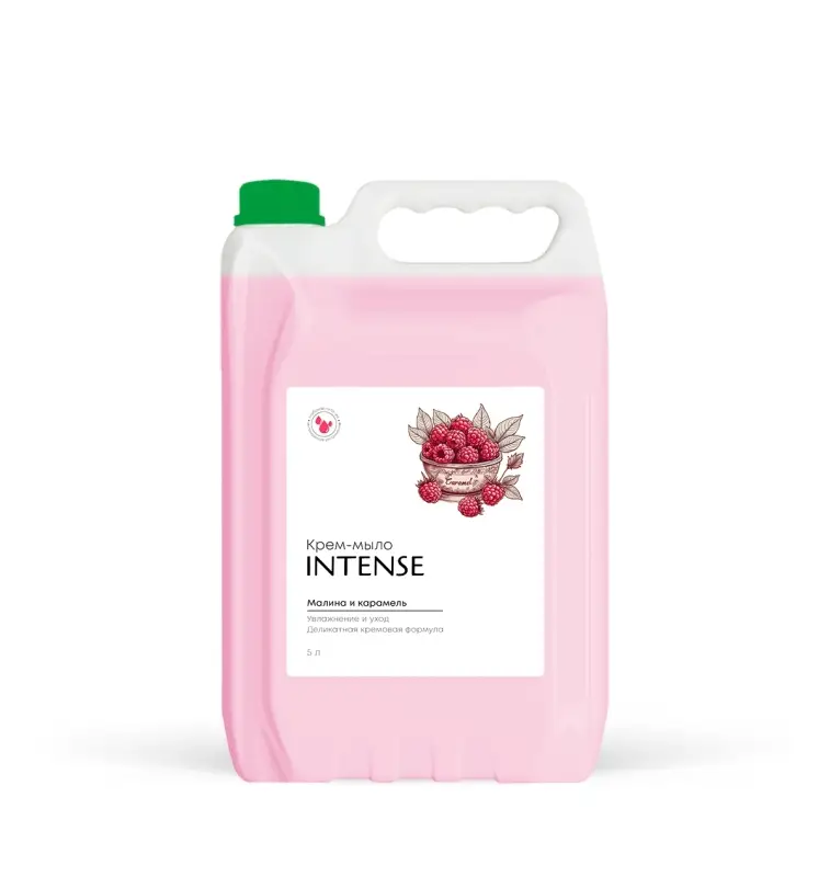 Жидкое крем-мыло INTENSE малина и карамель 5 л. увлажняющее Clean&Green CG8151