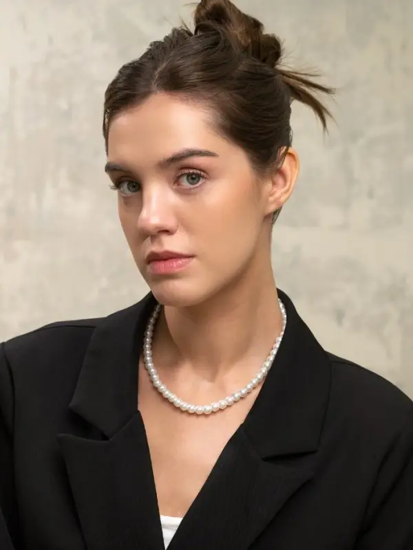 Бусы &laquo;Невеста&raquo;, с жемчугом, шар №8, белые, 40 см