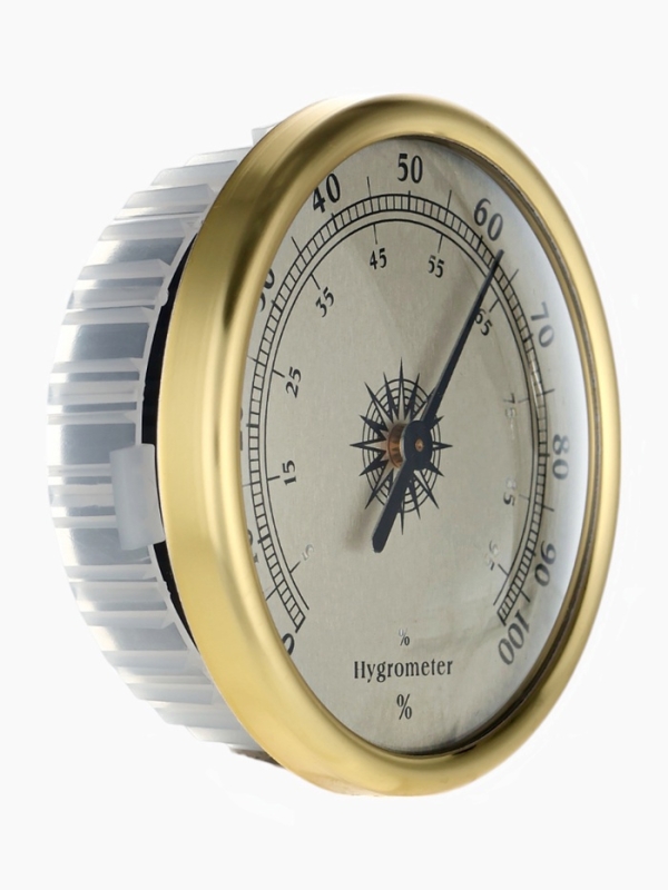 Гигрометр, настенный, d=7,2см, золотая рамка Гигрометр, настенный, d=7,2см, золотая рамка
