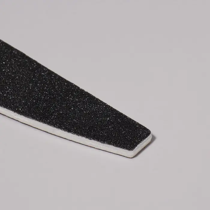 Пилка для ногтей, лодочка, 80/100 грит, 18 см, чёрная