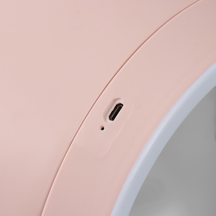 Шкатулка для косметики пластик, зеркало с подсветкой Шкатулка для косметики пластик, зеркало с подсветкой "Светло-розовая" 37,5х22х31 см