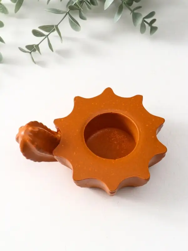 Подсвечник «Кактус», 5.5×12.5×10 см, красная глина