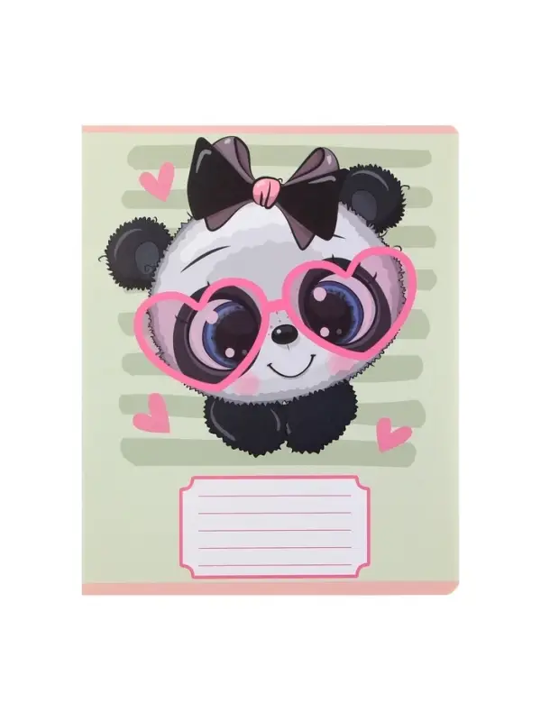 Комплект тетрадей из 10 штук, 12 листов в узкую линию Calligrata "Милашки с бантиком", обложка мелованная бумага, ВД-лак, блок офсет, 5 видов по 2 штуки