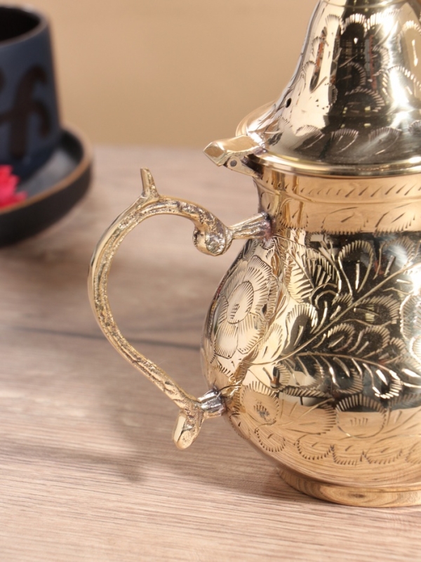 Чайник Чайник "Цветочные узоры" латунь, 600 мл