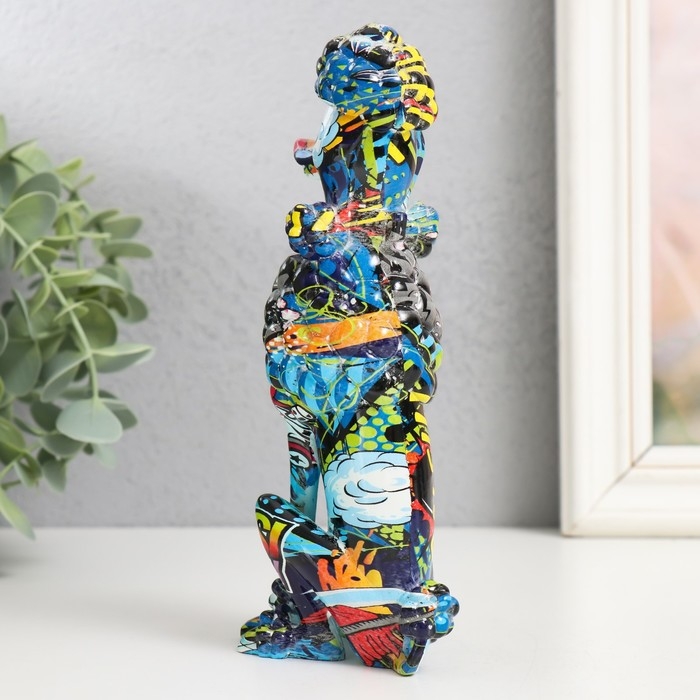 Сувенир полистоун Сувенир полистоун "Пудель" граффити 5х9х17,5 см