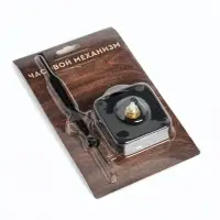 Часовой механизм со стрелками &laquo;Соломон-16&raquo;, плавный ход, шток 16 мм, стрелки 90/120/115 мм, чёрные