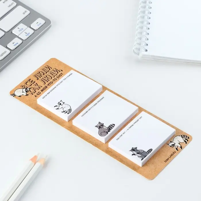 Блок для записей с отрывными листами «Енот» Блок для записей с отрывными листами «Енот»