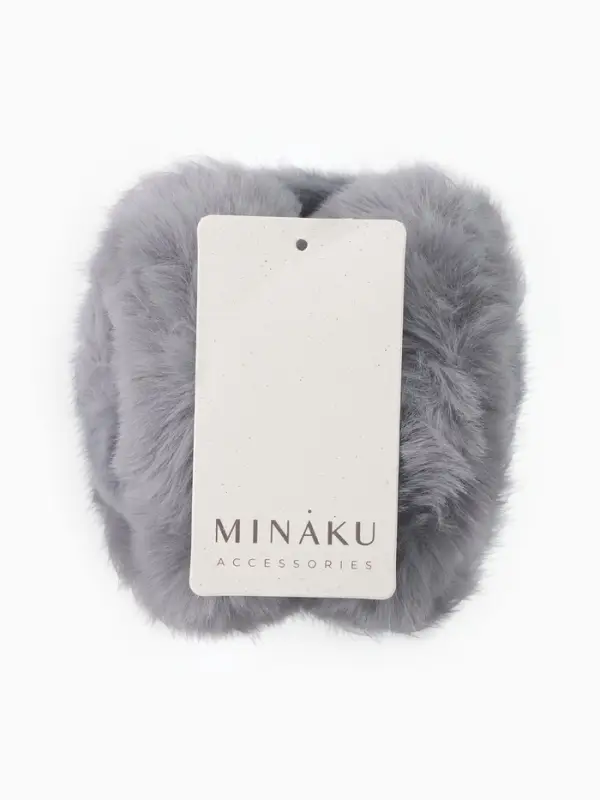 Меховые наушники складные женские MINAKU, серые, размер 54-58 Меховые наушники складные женские MINAKU, серые, размер 54-58