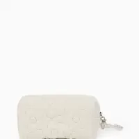 Косметичка дор Цветок 17*6*9, отд на молнии, молочный