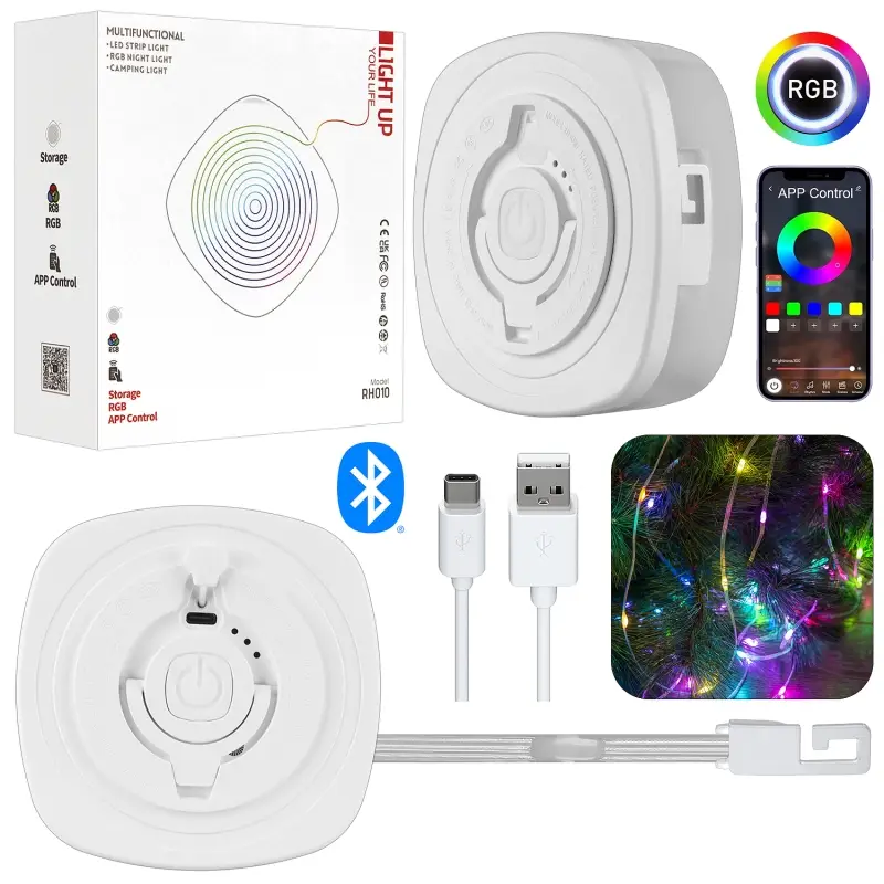 Умная гирлянда RH010 5m RGB белый (48шт/кор)